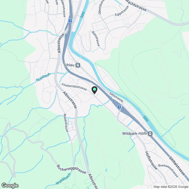 Loft-Charakter: Helle 2-Zimmer-Wohnung in Adliswil nahe Bahnhof Sihlau - Karte