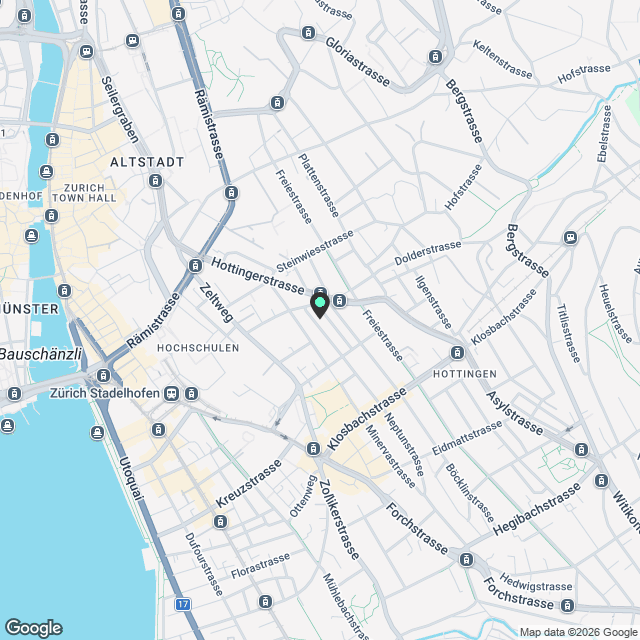Moderne 2.5-Zimmer-Neubau-Wohnung mit Balkon in Hottingen - Karte