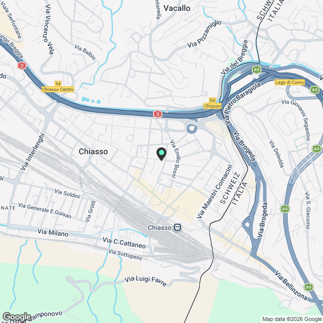 Chiasso Nuovo 2.5 loc. Arredato Pigione 1'050 Spese 200 - Karte