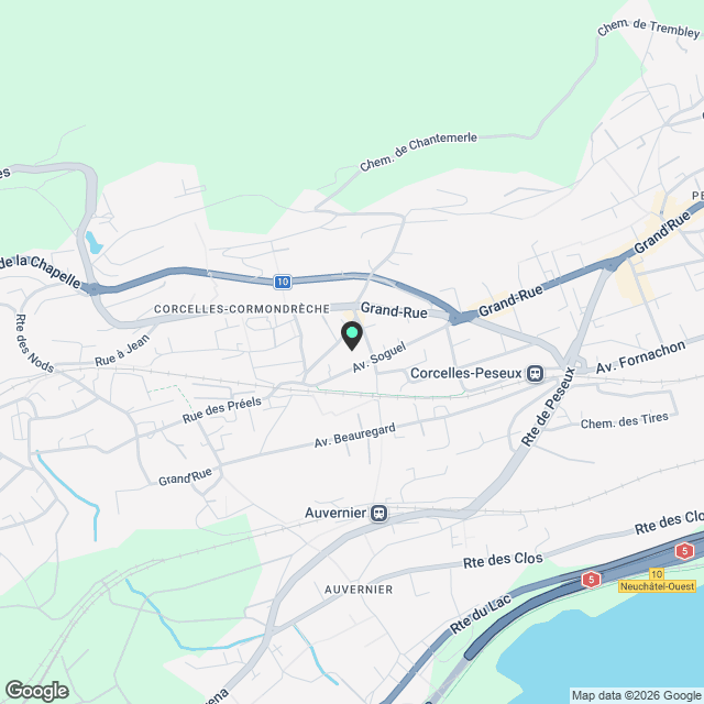 Appartement 2.5 pièces neuf avec terasse – LOT F – Corcelles NE - Karte