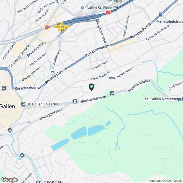 Moderne 1-Zimmer-Wohnung in St. Gallen Neubau - Karte