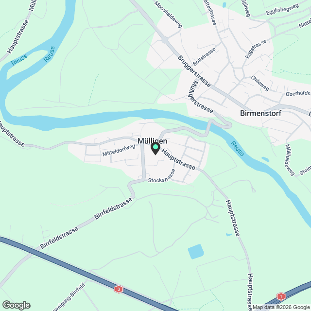 Moderne, grosszügige 4.5-Zimmer-Wohnung im Walddorf Mülligen - Karte