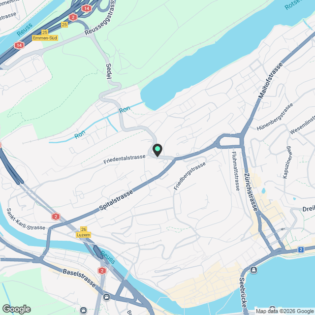 Exklusive 3.5 Zimmer-Attika-Neubauwohnungen in der Stadt Luzern - Karte