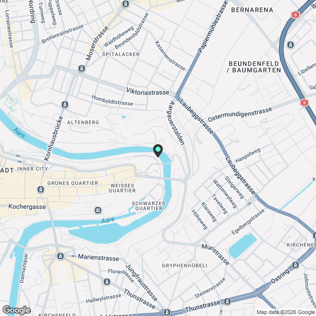 Exklusives Wohnen direkt an der Aare! Zu vermieten 3.5 Duplexwohnung - Karte