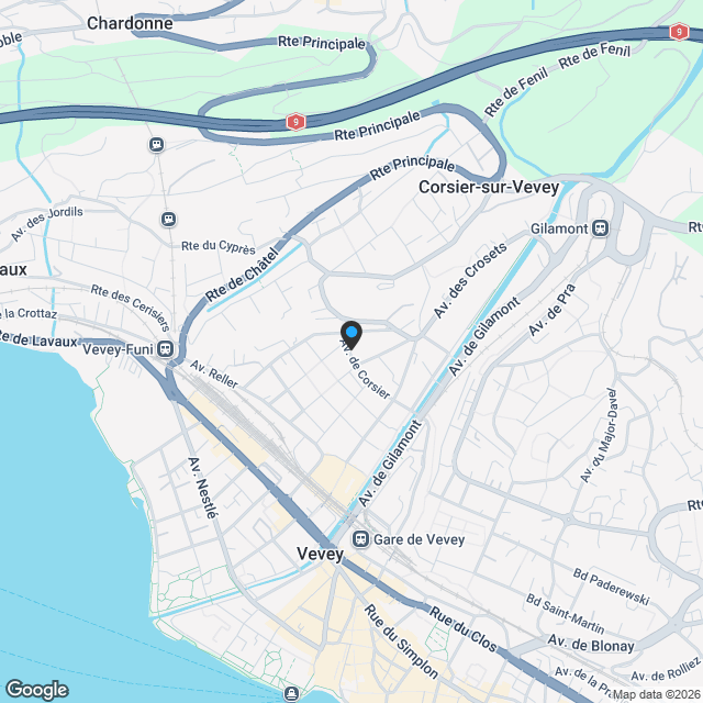 « Jardins en Ville » | Logements neufs du studio au 5 pièces à Vevey - Karte