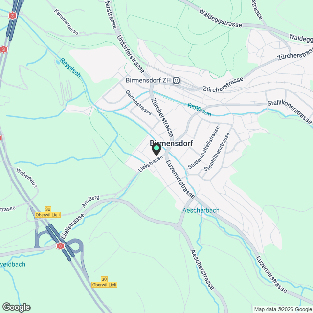 Moderne 3.5-Zimmer-Dachwohnung in Birmensdorf mit Minergie-Standard - Karte