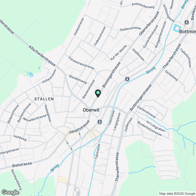 Moderne, zentral gelegene 3,5-Zi-Wohnung mit Gartensitzplatz, Wintergarten und Hobbyraum - Karte