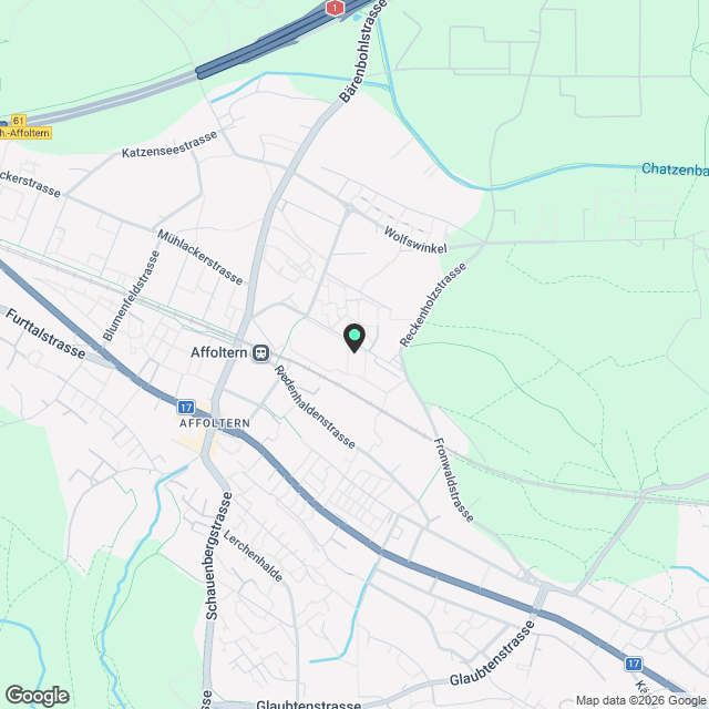 Moderne 3.5-Zimmer-Wohnung mit Balkon in Affoltern - Karte