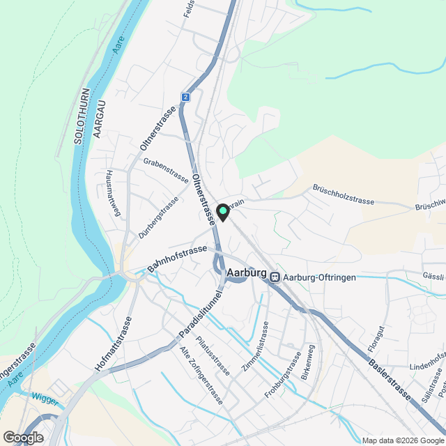 Charmantes 6.5-Zimmer-Einfamilienhaus in Aarburg - Karte