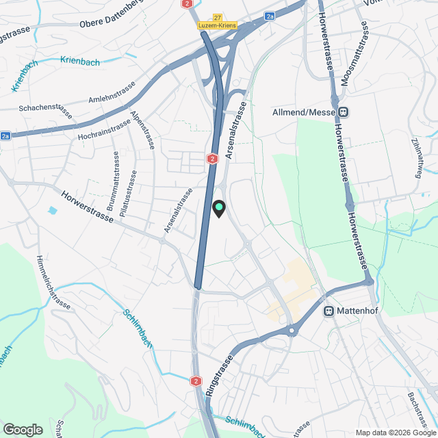 Moderne 2.5-Zimmer-Wohnung in Kriens - Neubau 2025 - Karte