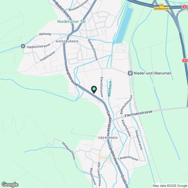 Moderne 3.5-Zimmer Dachwohnung mit Balkon in Niederurnen - Karte