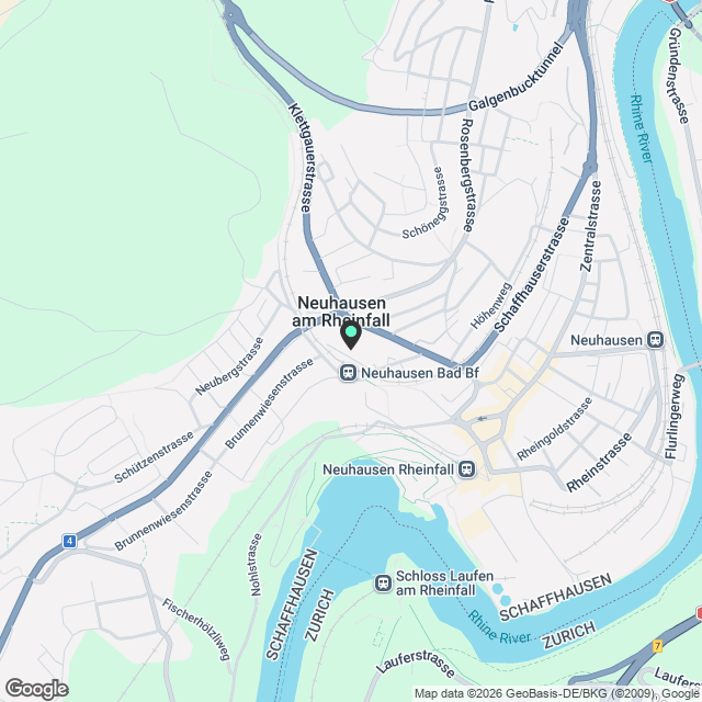 Exklusive 5.5-Zimmer-Wohnung mit spektakulärer Aussicht in Neuhausen am Rheinfall - Karte