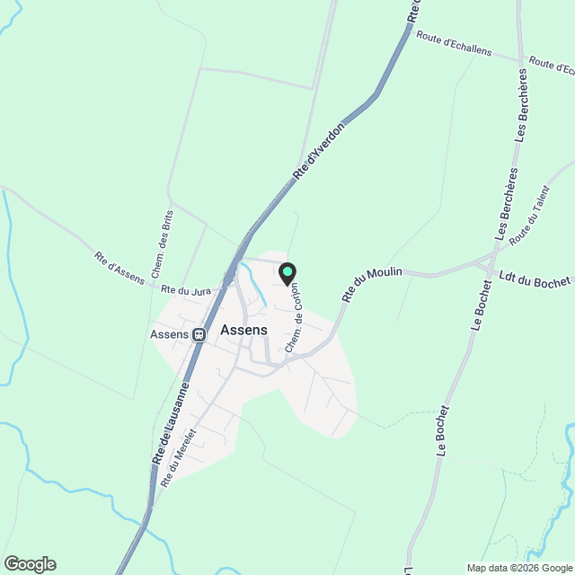 Magnifique 3.5 pièces avec mezzanine à Assens - Karte