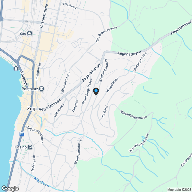 Exklusives Wohnen mit Weitblick in der Stadt Zug / Exclusive living with panoramic views in Zug - Karte