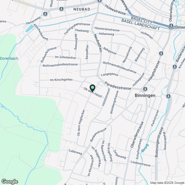 Haus mit Sicht auf Basel - house with view near Basel - Karte