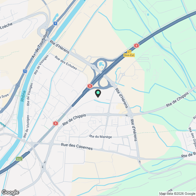 Appartement moderne de 2,5 pièces avec balcon à Sion - Karte