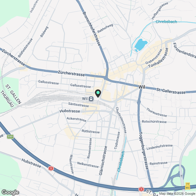 stilvolles Wohnen im Wiler Stadtzentrum - Karte