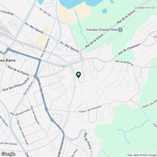 Appartement neuf de 2,5 pièces avec parking souterrain à Yverdon-les-Bains - Karte