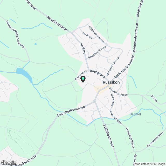 Erstbezug 4.5-Zimmer-Wohnung in ruhiger Lage in Russikon - Karte
