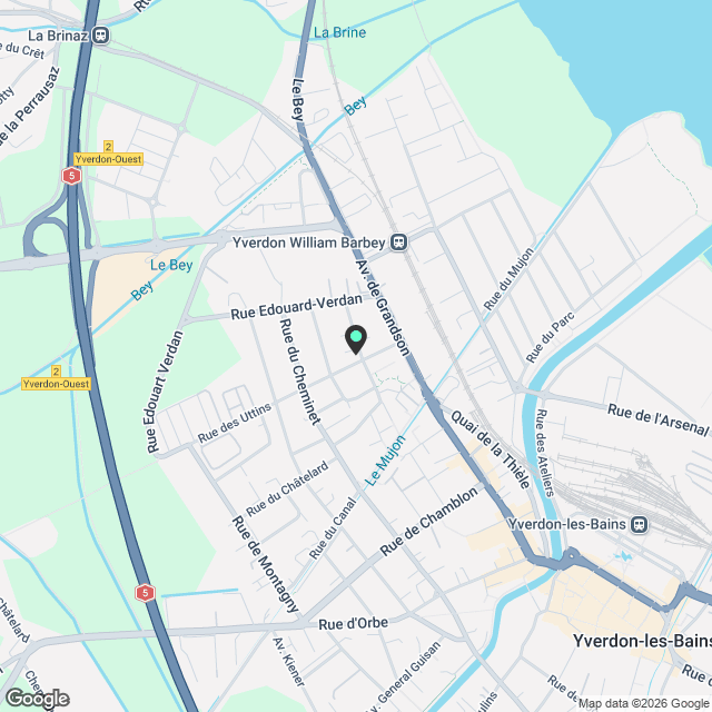 Appartements à louer: Yverdon-les-Bains - Karte