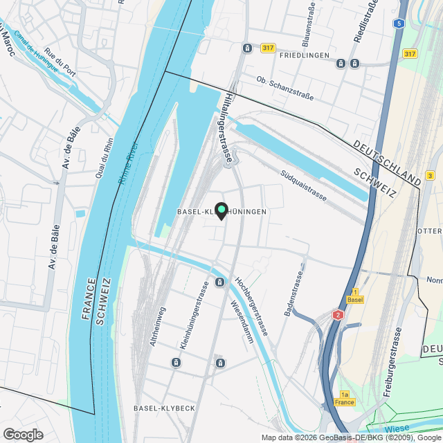 Schöne 2.5-Zimmerwohnung zur Miete in Birsfelden - Karte