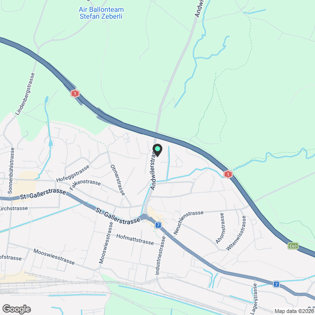 Attika mit Abendsonne moderner Erstbezug in Gossau SG - Karte