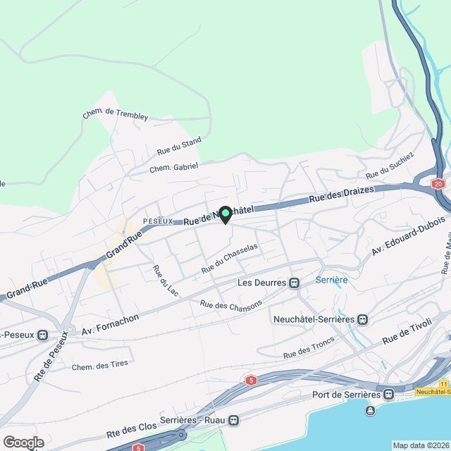 Appartement à Peseux - Karte