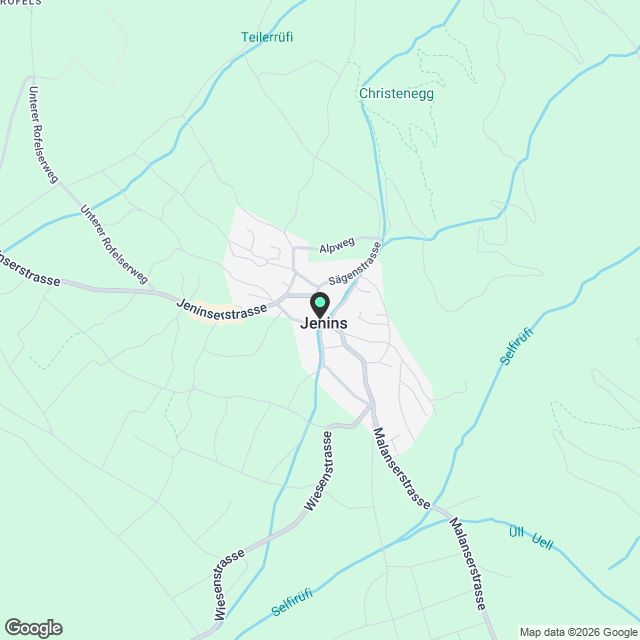 Ruhige Wohnoase im Dorfkern von Jenins - Karte