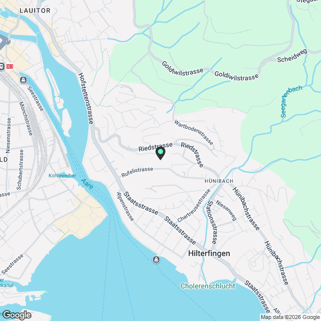 Stilvolle Attikawohnung in unmittelbarer Nähe zum Thunersee - Karte