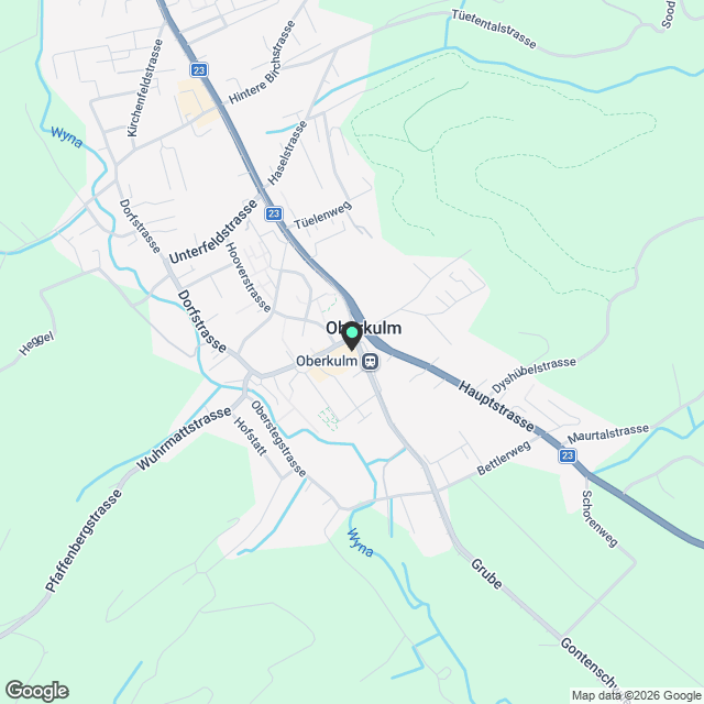 Moderne 3.5-Zimmer-Erdgeschosswohnung mit Gartenblick in Oberkulm - Karte