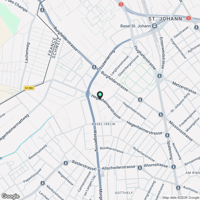 Helle 2-Zimmer-Wohnung mit grossem Balkon in ruhiger Lage im Iselin Quartier - Karte