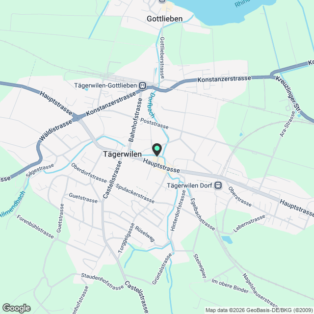 neu renovierte, stilvolle Maisonette-Wohnung im Dorfkern Tägerwilen - Karte