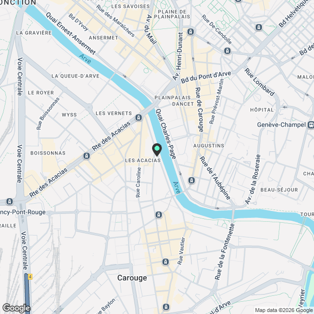 Reprise de bail - Appartement 4 pièces paisible – Acacias / Carouge, un magnifique balcon - Karte