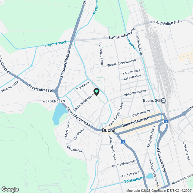 Moderne 3.5-Zimmer-Wohnung mit Bergblick in Buchs SG - Karte