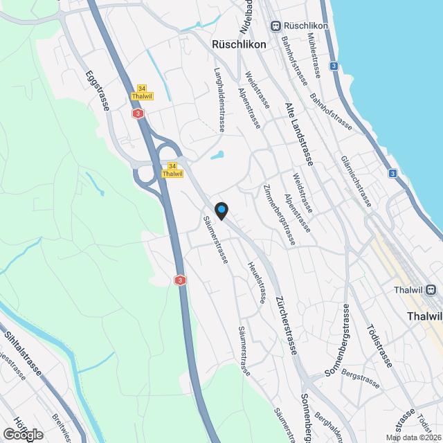 Exklusive 4.5-Zimmer-Eigentumswohnung in Thalwil - Karte