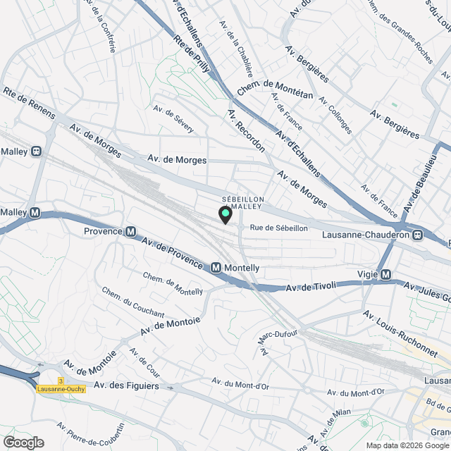 Moderne 4.5 pièces dans la résidence Sébeillon - Karte