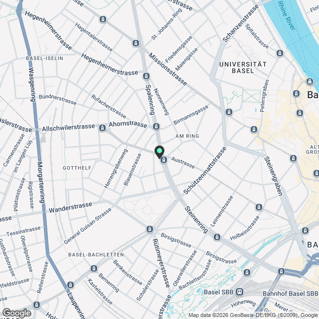 Unique Serviced Living @ Spalenring - Karte