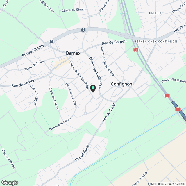 Reprise de Bail - 1.5 pièces à Confignon - Karte