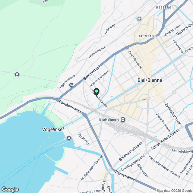 Lichttrunkene 4½-Zimmer-Wohnung im grünen Zentrum von Biel - Karte