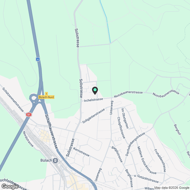 EG-Gartenwohnung Neubau 700m vom Bahnhof Bülach - Karte