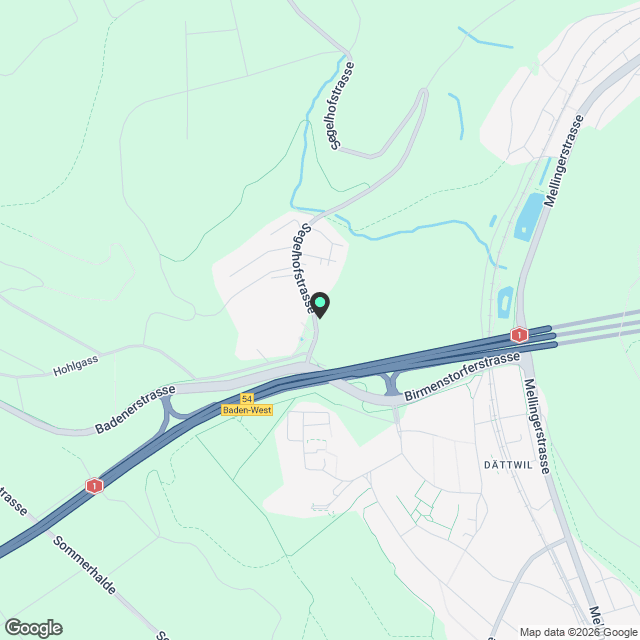 Wohnen mit Weitblick - «Segelhof» Baden-Dättwil - Karte