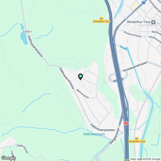 Moderne 3.5-Zimmer-Wohnung in ruhiger Lage Winterthur - Karte