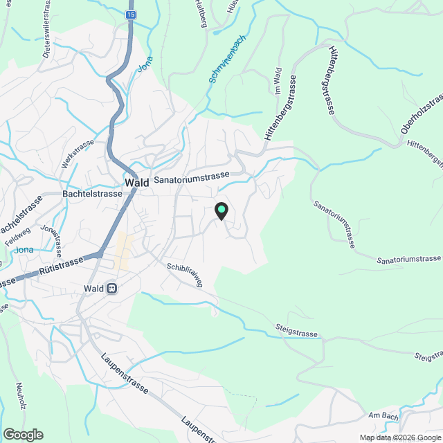 Moderne 3.5-Zimmer-Neubau-Wohnung mit Balkon und schöner Aussicht in Wald ZH - Karte