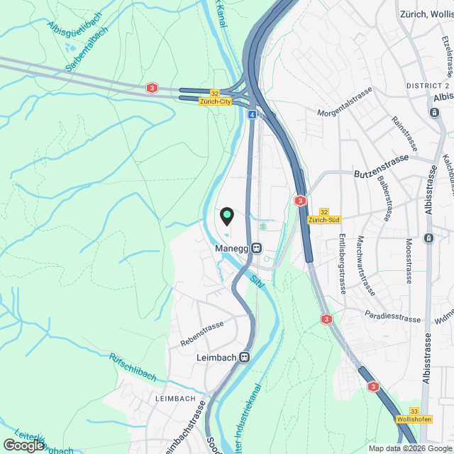 3.5 Zi-Neubau Wohnung in Zürich Manegg mit Blick auf die Sihl (per Mai 2026) - Karte