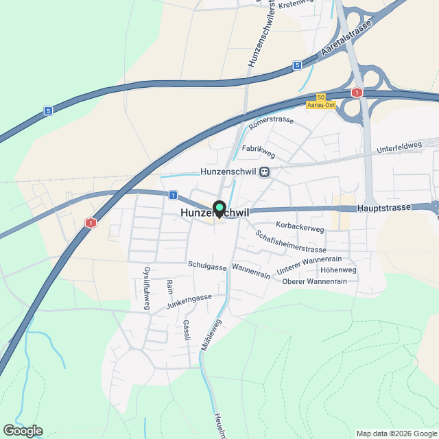1.5 Zimmerwohnung in Hunzenschwil - Karte