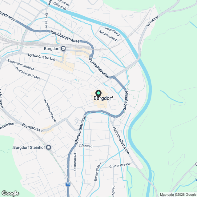 Moderne 3.5-Zimmer-Loft-Wohnung in der Altstadt von Burgdorf - Karte