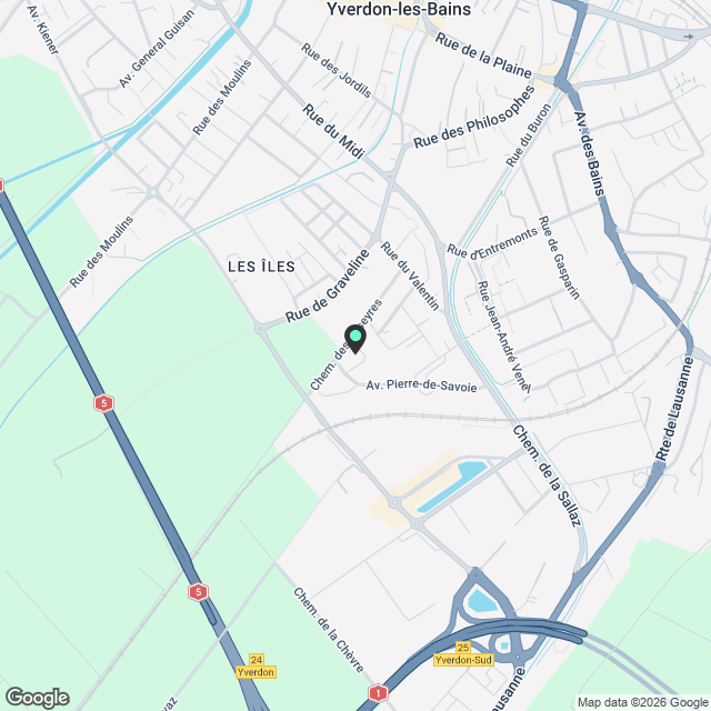 Bel appartement de 4 pièces avec balcon et vue imprenable à Yverdon-les-Bains - Karte