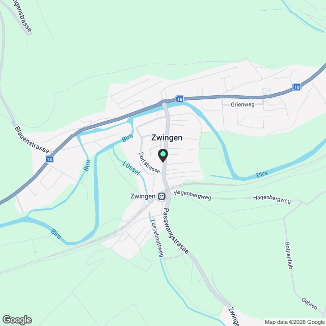 Ihr neues Zuhause: Grosszügig, modern und zentral in Zwingen - Karte