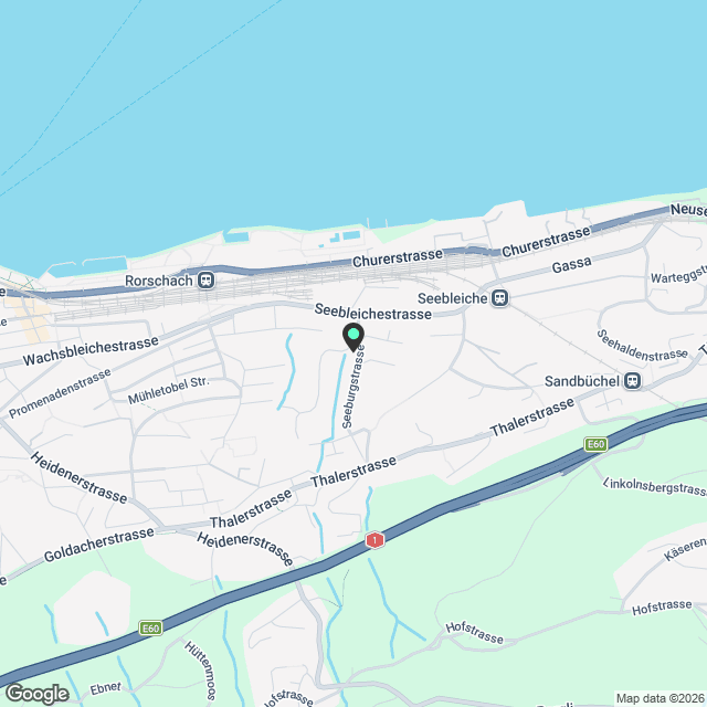 Schöne kernsanierte 1.5-Zimmerwohnung am Rorschacherberg - Karte
