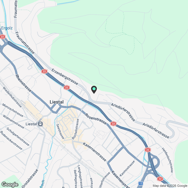 ERSTVERMIETUNG IN LIESTAL - jede Wohnung mit eigenem Waschturm - Karte